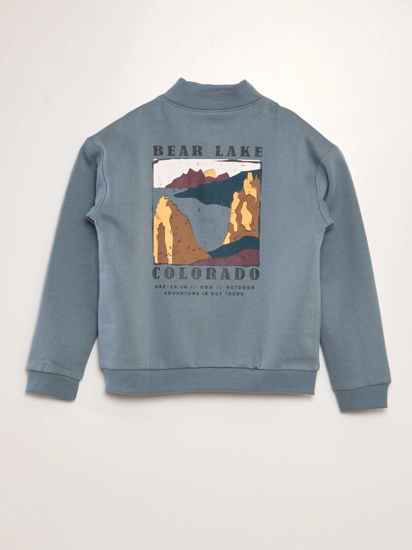Sweat à col montant imprimé 'Nevada'   Bleu