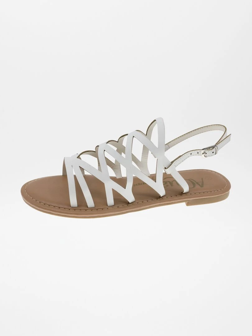 Sandales à brides multiples Blanc