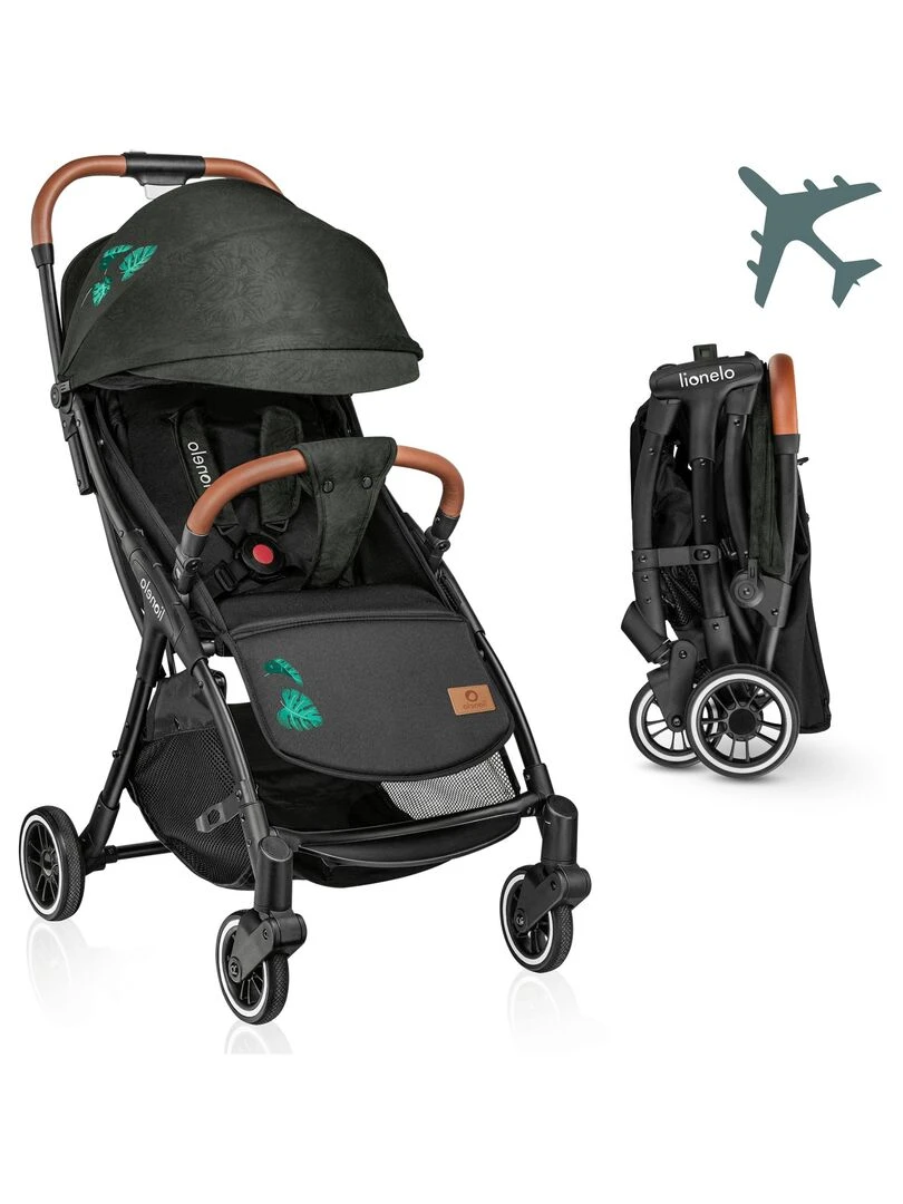 LIONELO Julie One Poussette canne Jusqu'à 22 Kg Légère & pliable Accessoires Vert Noir Vert Noir