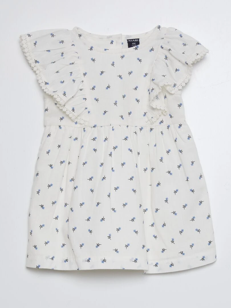 Robe de cérémonie en crêpe Blanc
