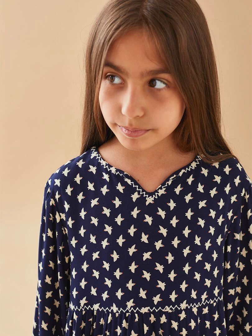 Robe à imprimés oiseaux    Noukie's   Bleu