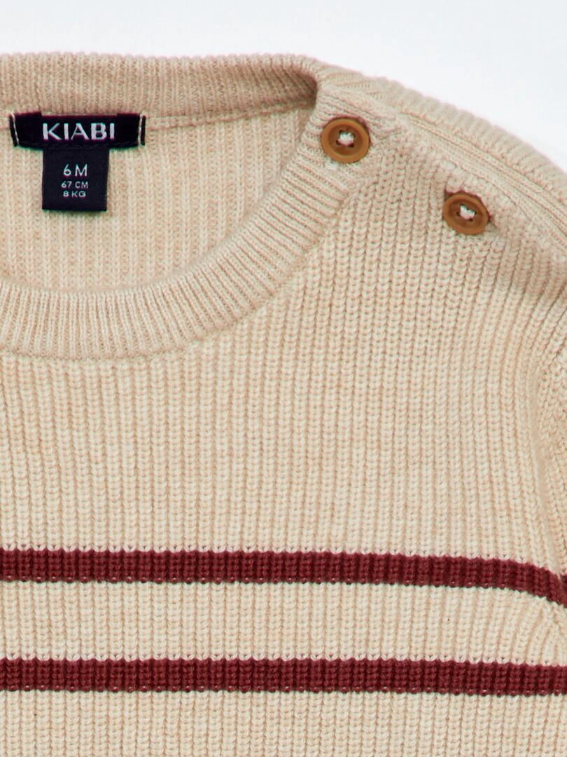 Pull en point mousse Beige