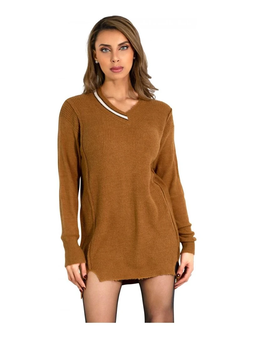 Robe Pull en laine Kebello Marron