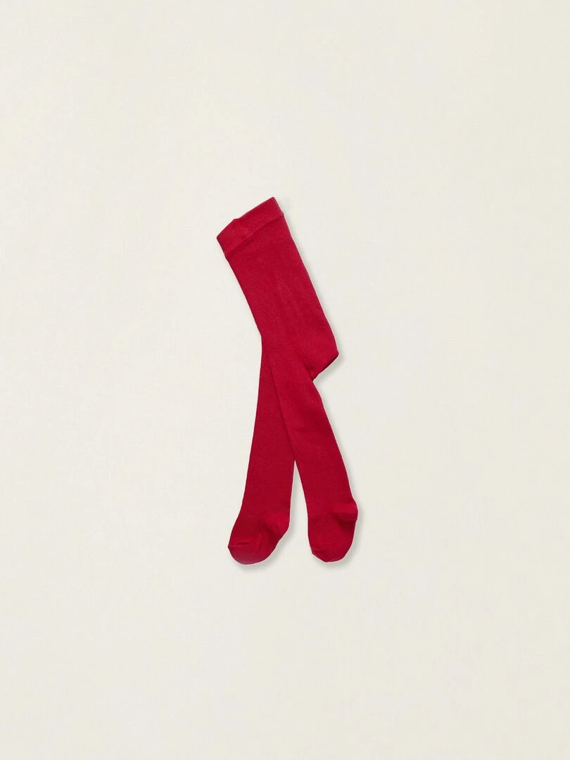 Collants en coton anti bouloches pour bébé fille ROYALS OFF DUTY Rouge foncé