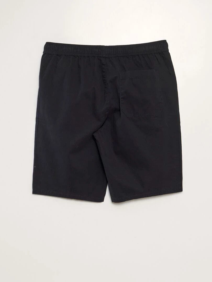 Bermuda chino avec taille élastiquée noir