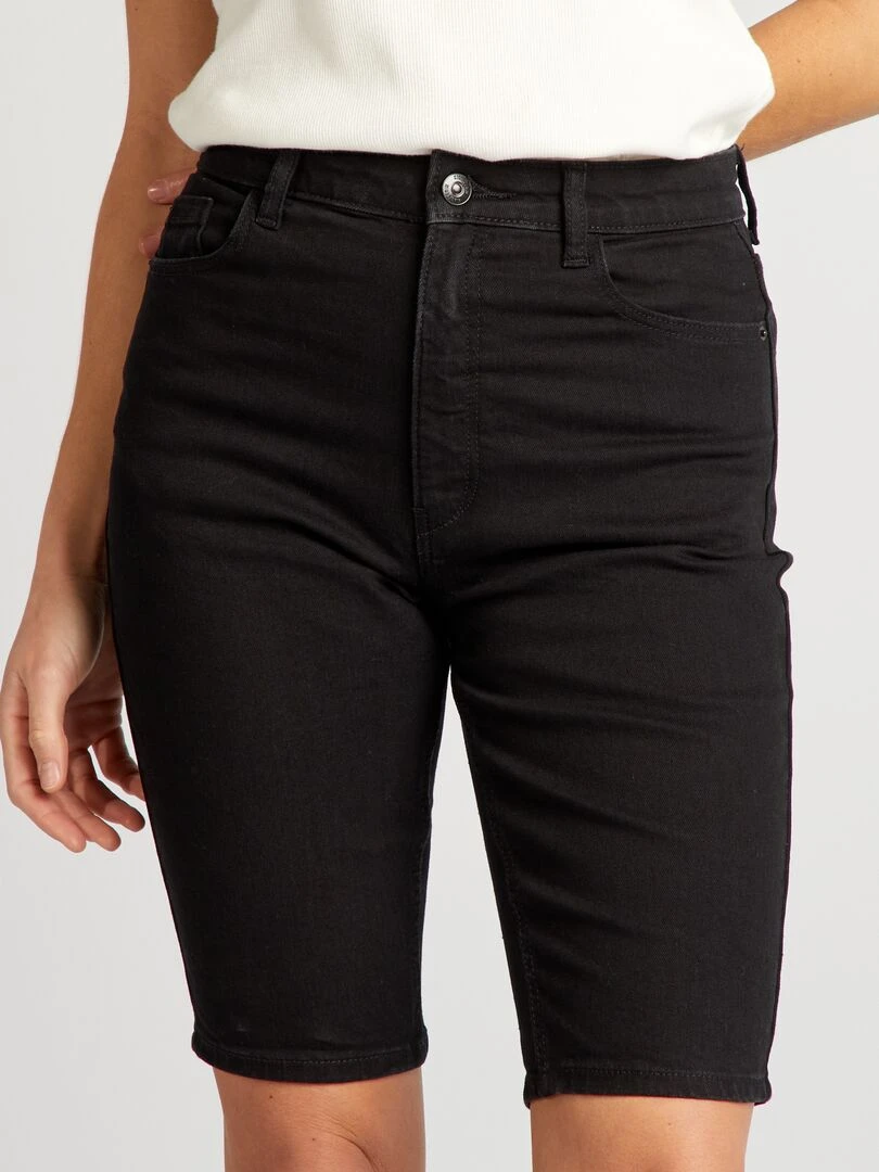 Bermuda en jean   Noir