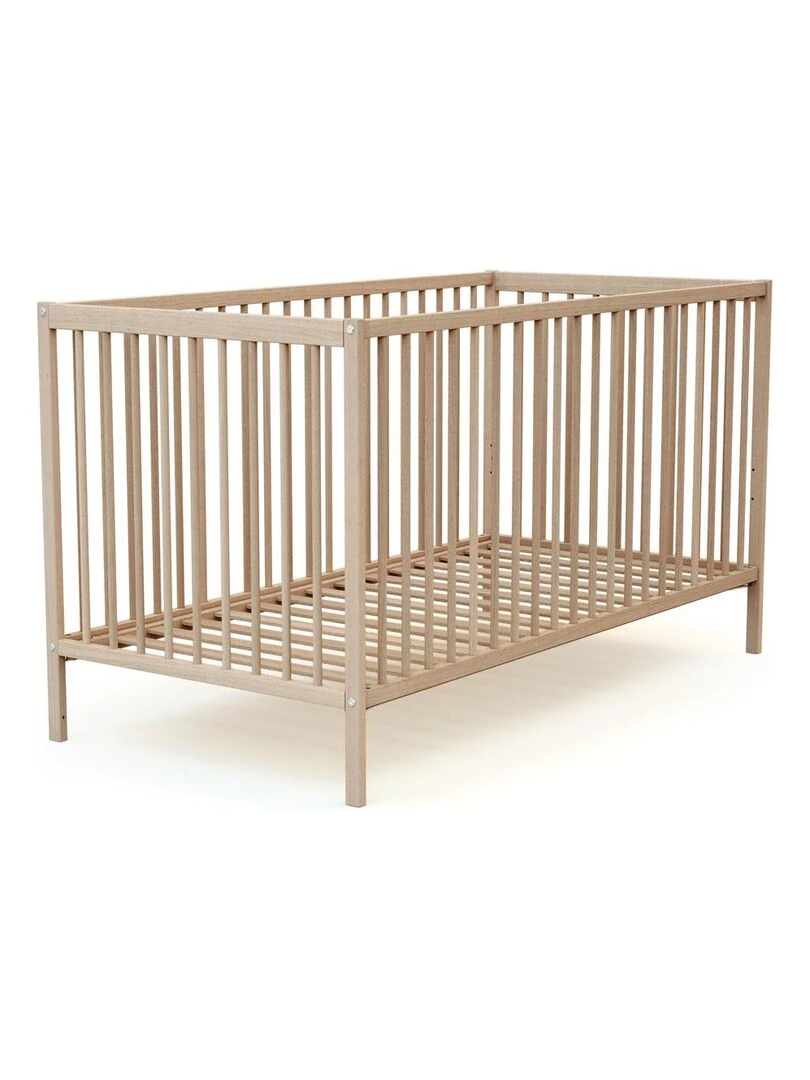 AT4    Lit bébé ESSENTIEL en bois   Marron clair