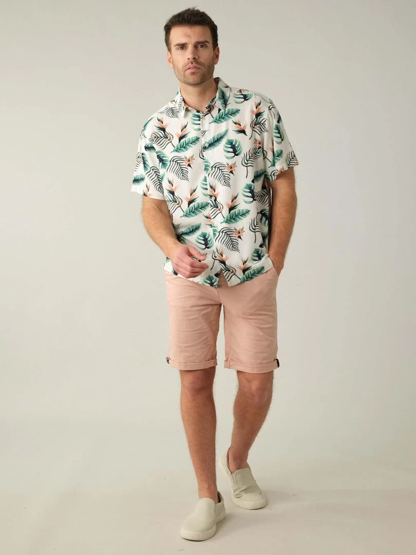 Bermuda en coton pour homme 'Deeluxe' Vieux rose