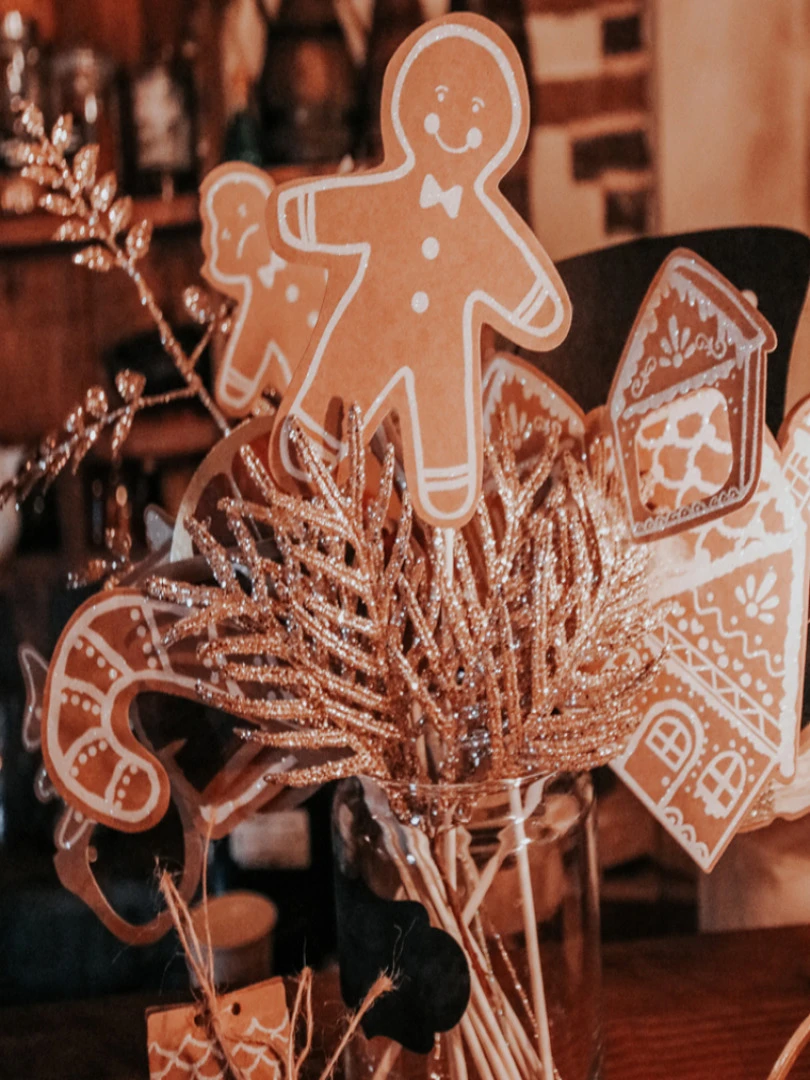 Accessoires Pour Photos Noël Pain D'épices (12 Pièces) Marron