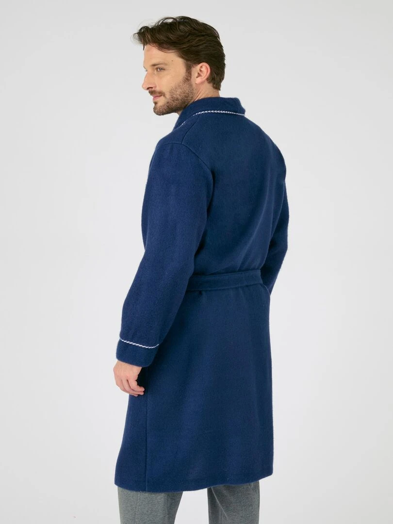 Robe de chambre en molleton Courtelle®  manches longues   Damart   Bleu marine