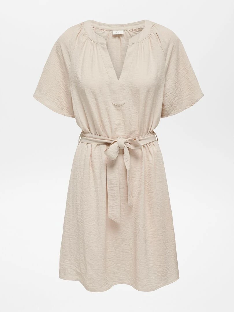 Robe 'JDY' avec ceinture à nouer Beige