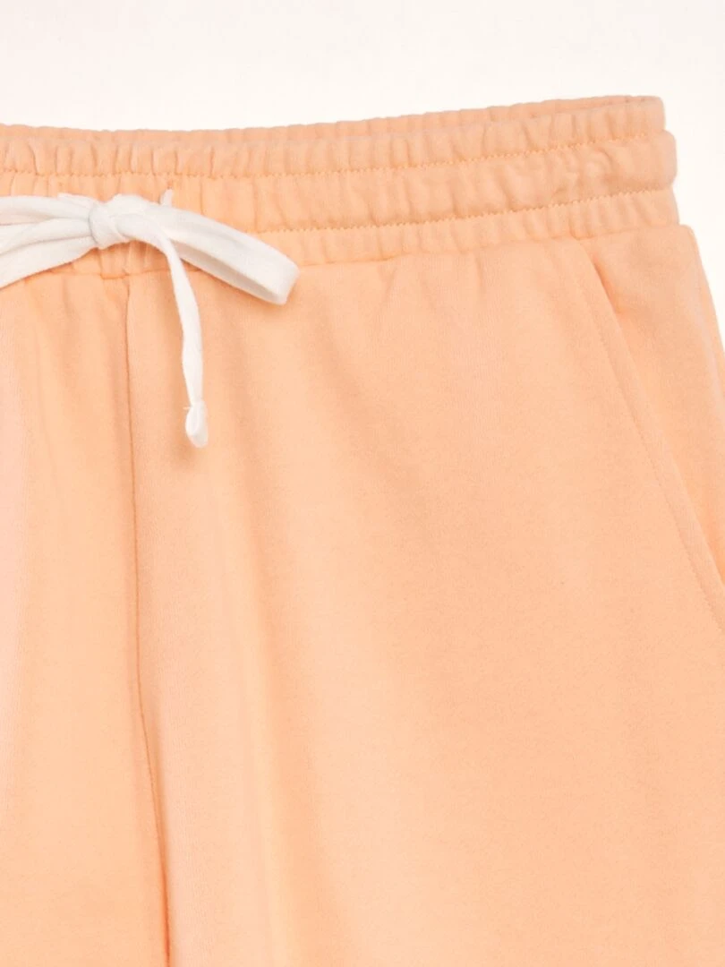 Bermuda en molleton fin   Orange