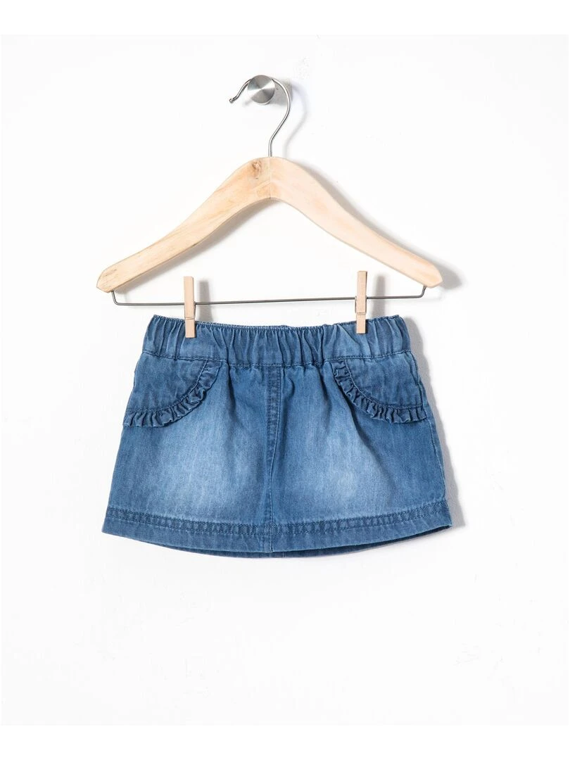 Jupe en Jean avec bloomer Nouveau née ESSENTIALS LINE Bleu
