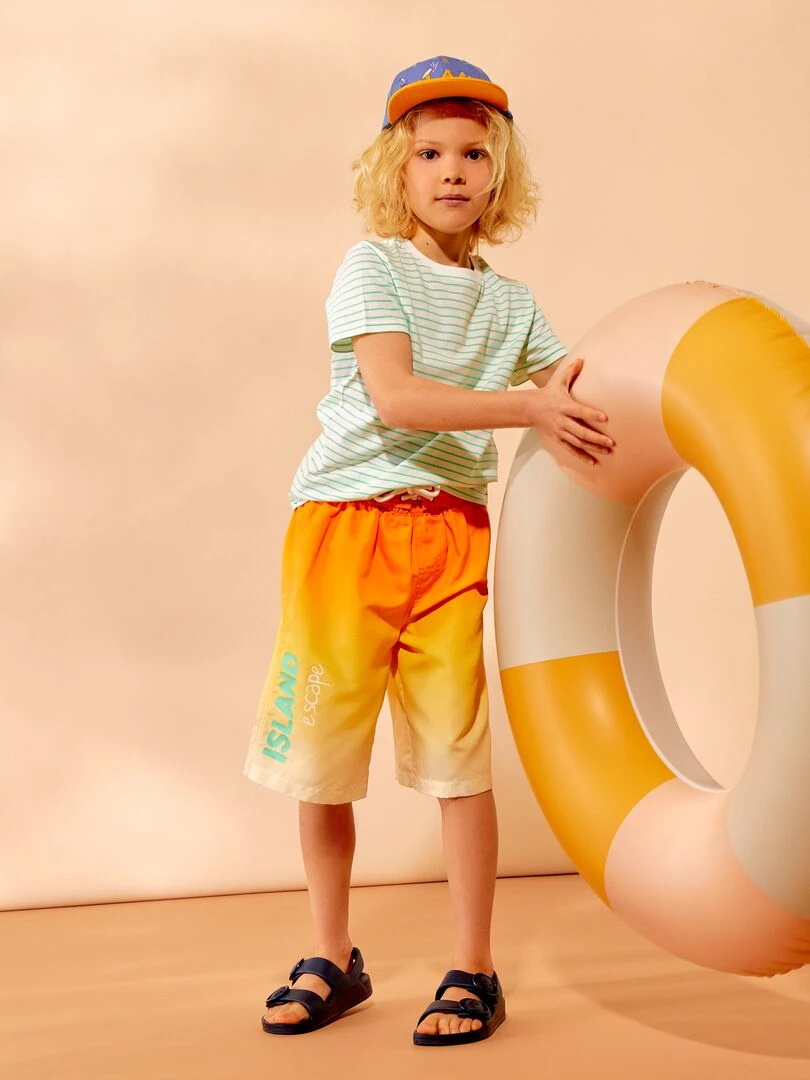 Short de bain long Orange