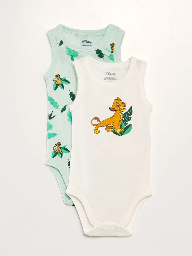 Lot de 2 bodies 'Disney' Vert/blanc