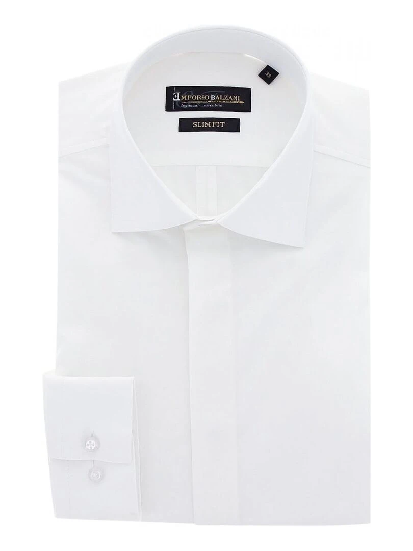Chemise business gorge cachée ENZO Blanc