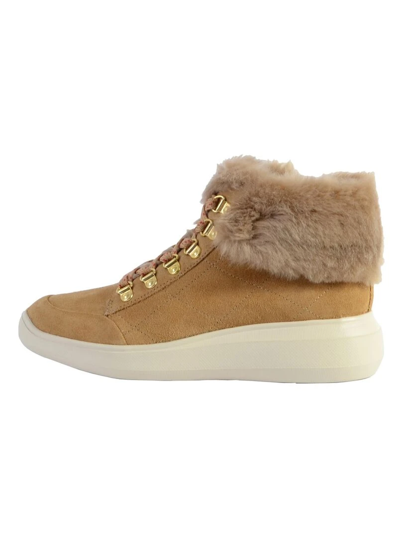 Basket Montante Cuir Geox D Rubidia C Beige