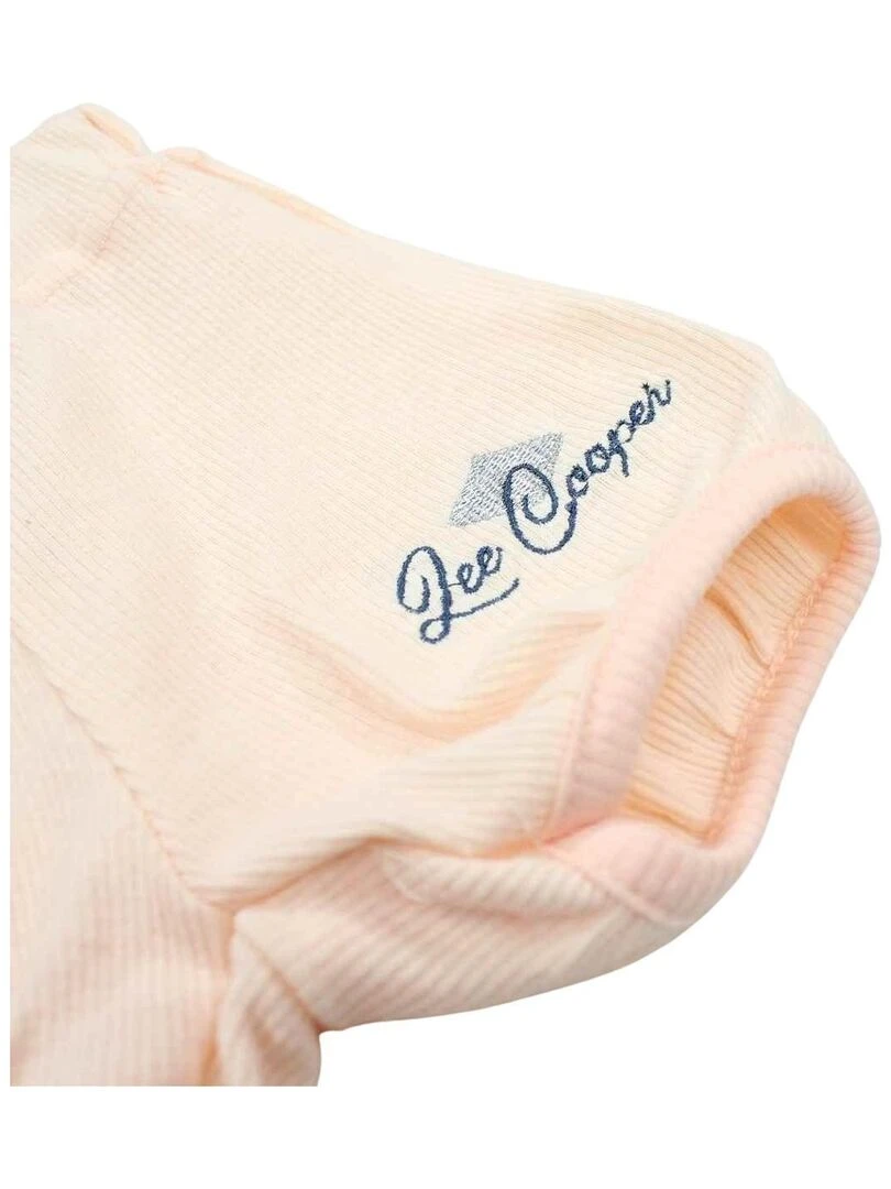 Lee Cooper   Ensemble ​​Body short bandeau bébé fille Imprimé Logo   Blanc