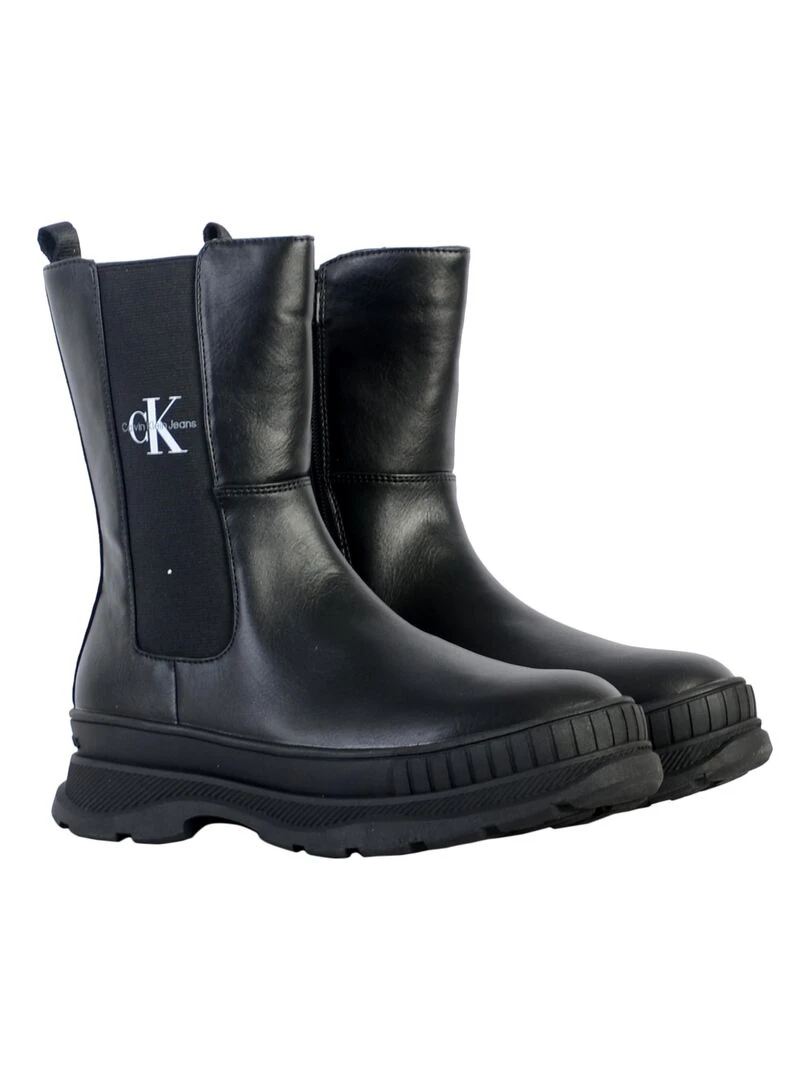 Bottine à Zip Calvin Klein Jeans Chelsea   Noir