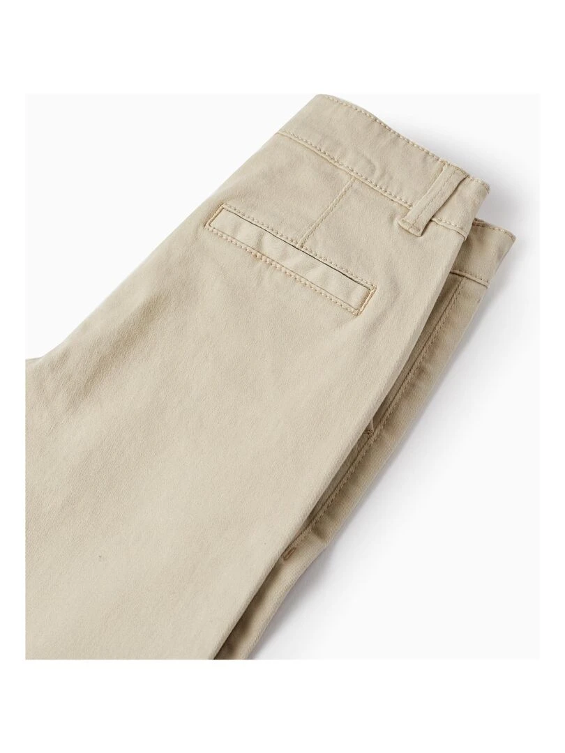 Pantalon Chino en Coton pour Garçon 'Slim Fit'   Beige clair