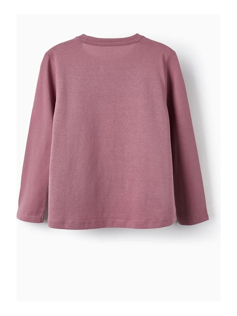 T shirt à manches longues en coton pour fille 'North Star' manches longues NORTHERN CALLING Violet