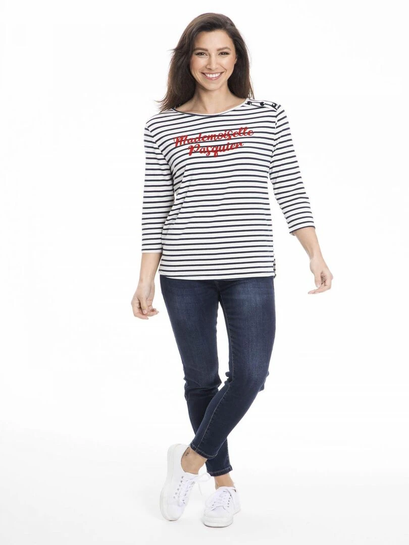 T shirt col rond TRACY   Gérard Pasquier   Blanc