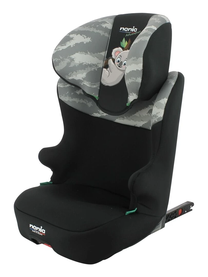 Nania – Siège auto isofix START I FIX 106 140 cm R129 i Size – Fabrication Française Koala Gris