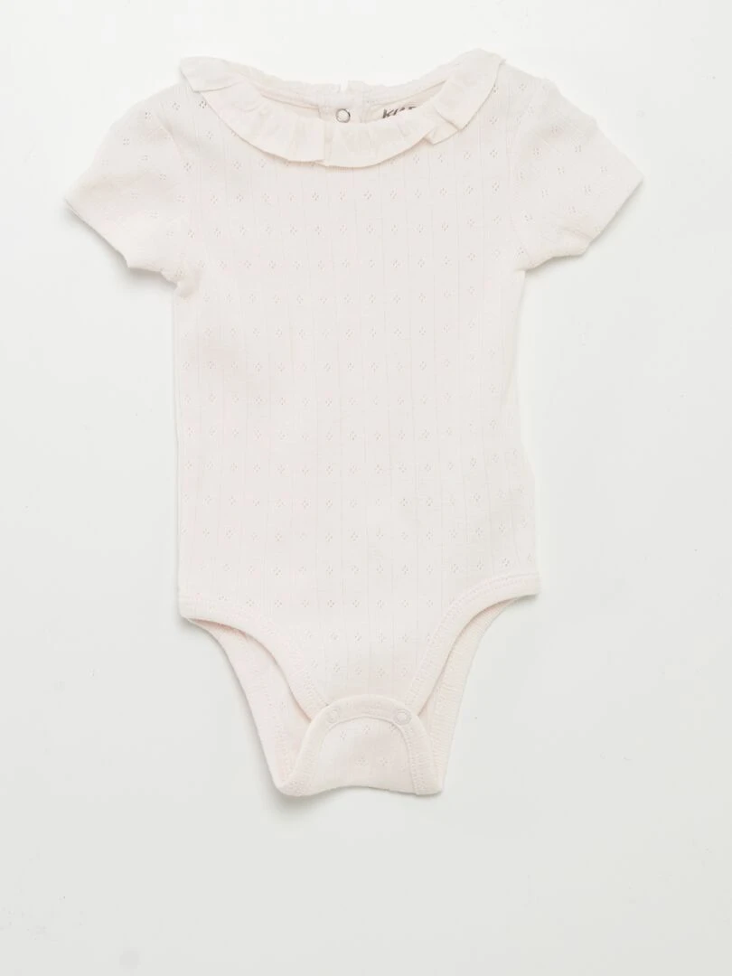 Lot de 2 bodies en maille pointelle   Rose