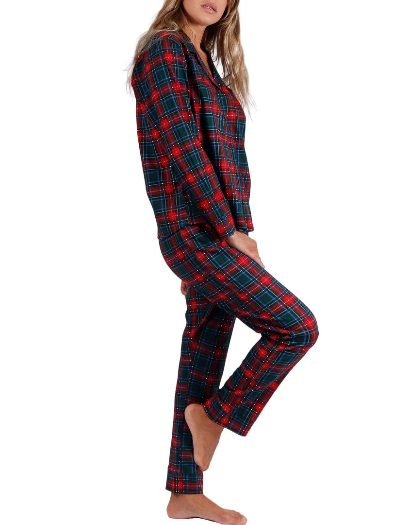 Pyjama pantalon chemise Oh Deer   Vert