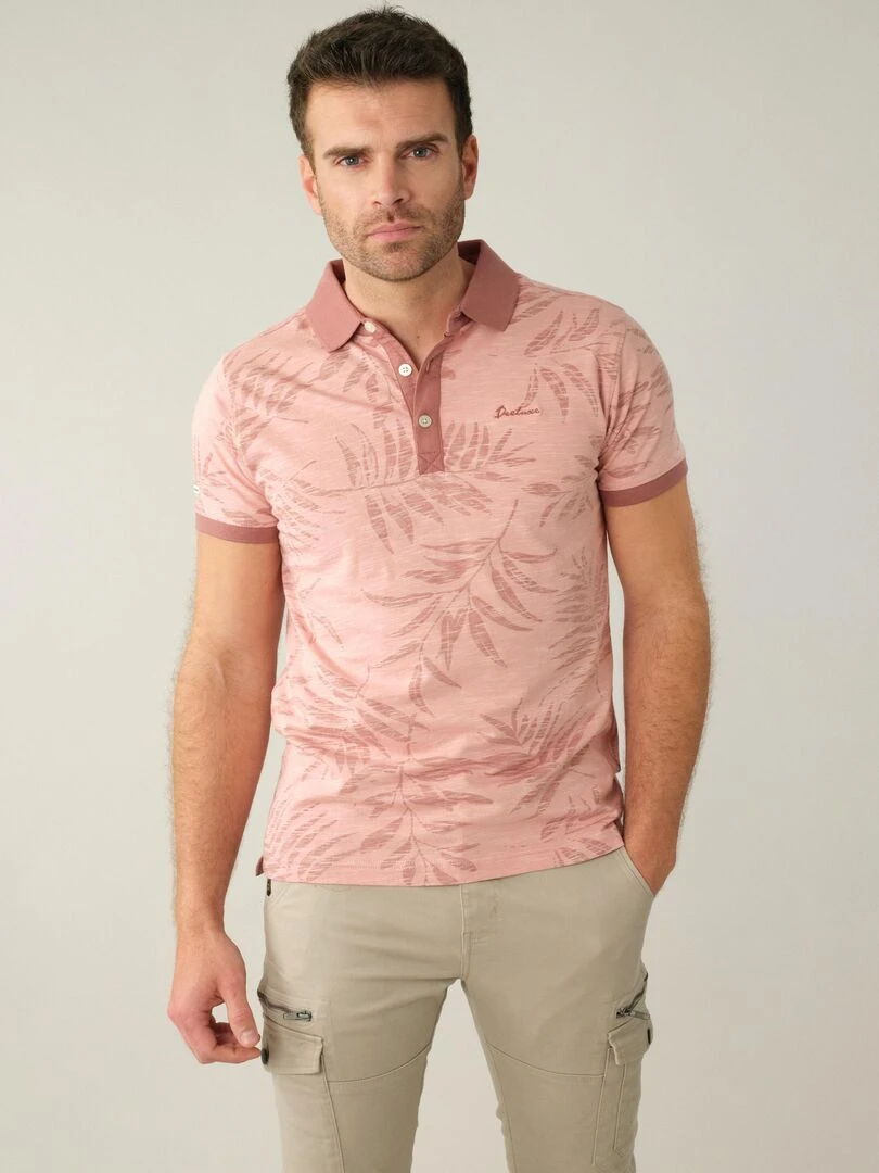 Polo pour homme avec broderie 'Deeluxe' Vieux rose