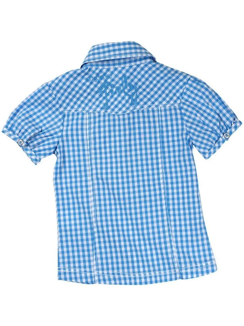 Chemise manches courtes fille FAROSA MISS GIRLY Bleu turquoise