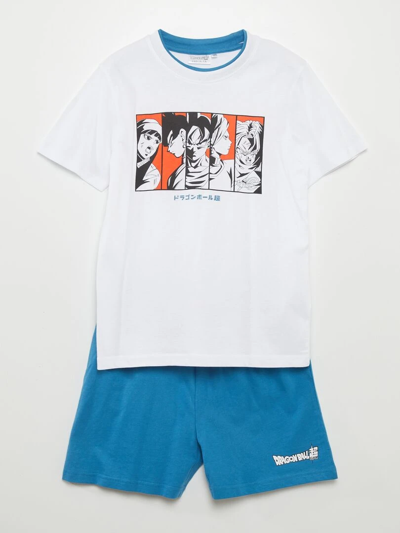 Pyjama court 'Dragon Ball Z' 2 pièces blanc