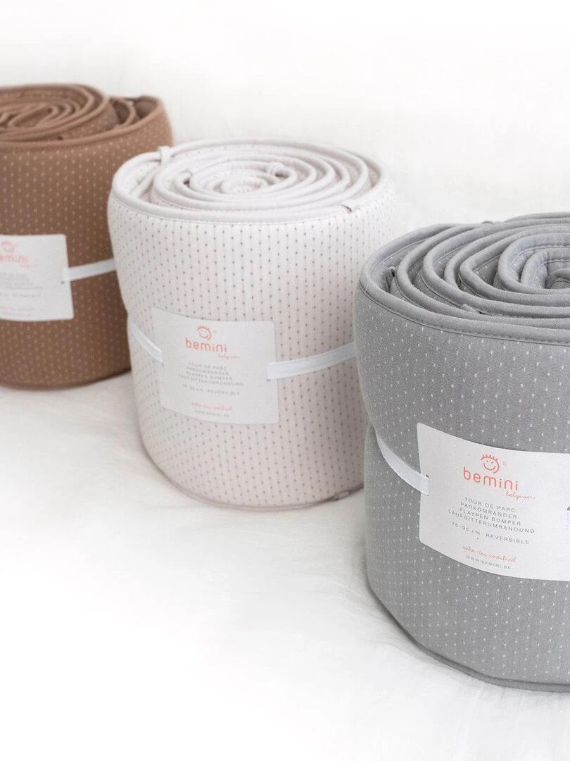 Bemini Tour de parc réversible Pady twin jersey   Gris clair