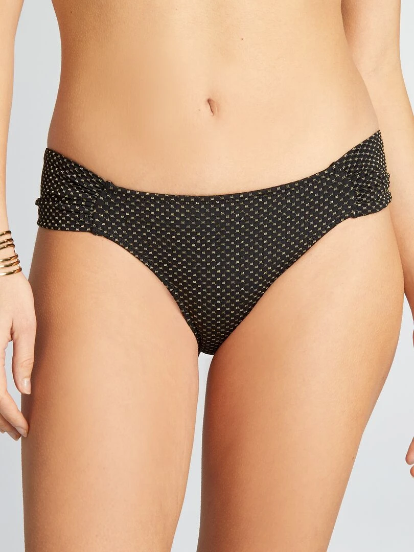 Culotte de bain brésilienne tissée noir