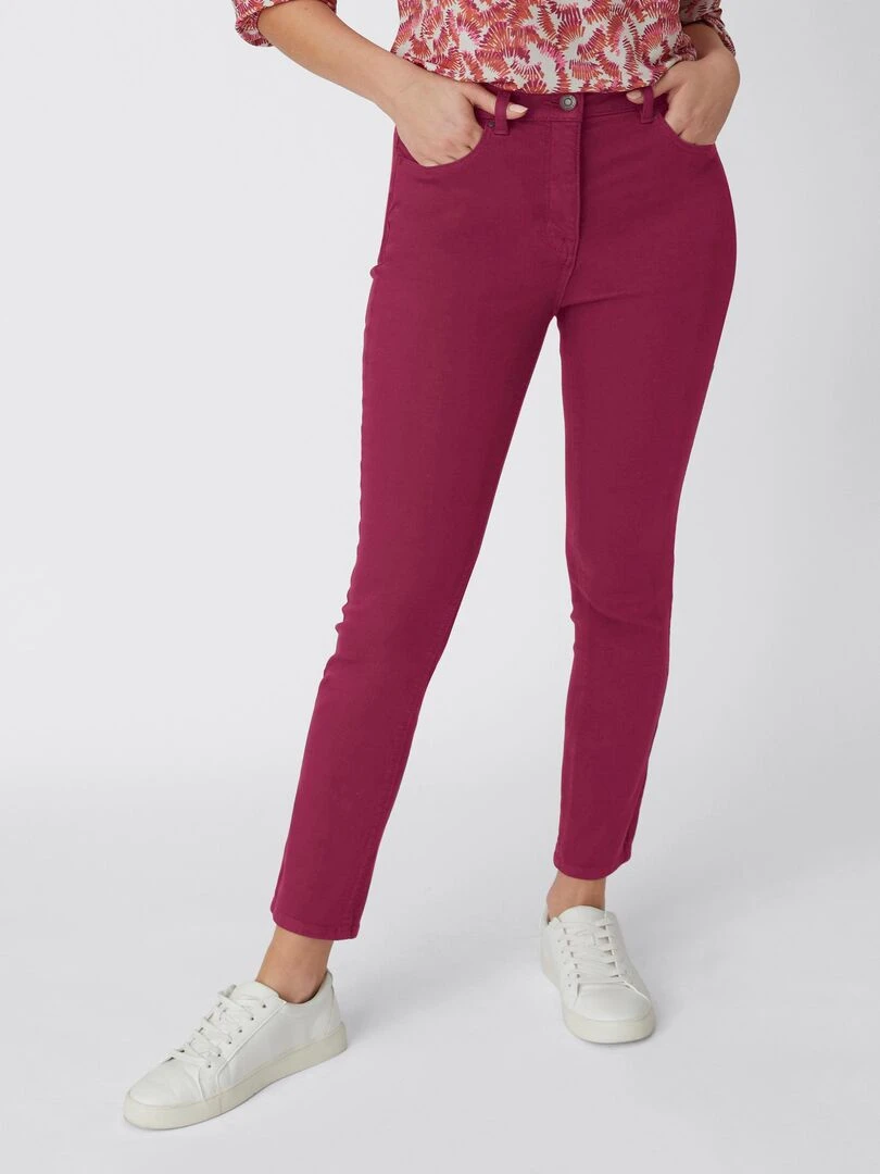 Slim 7/8ème taille haute Perfect Fit by Damart Damart Rose framboise