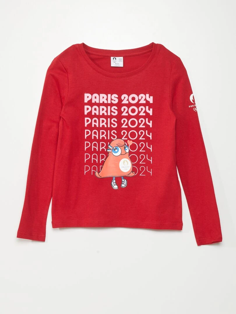 T shirt en jersey Paris 2024 Rouge