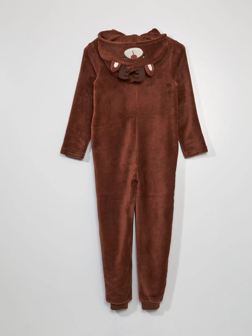Combinaison en sherpa 'renne' de Noël   Marron