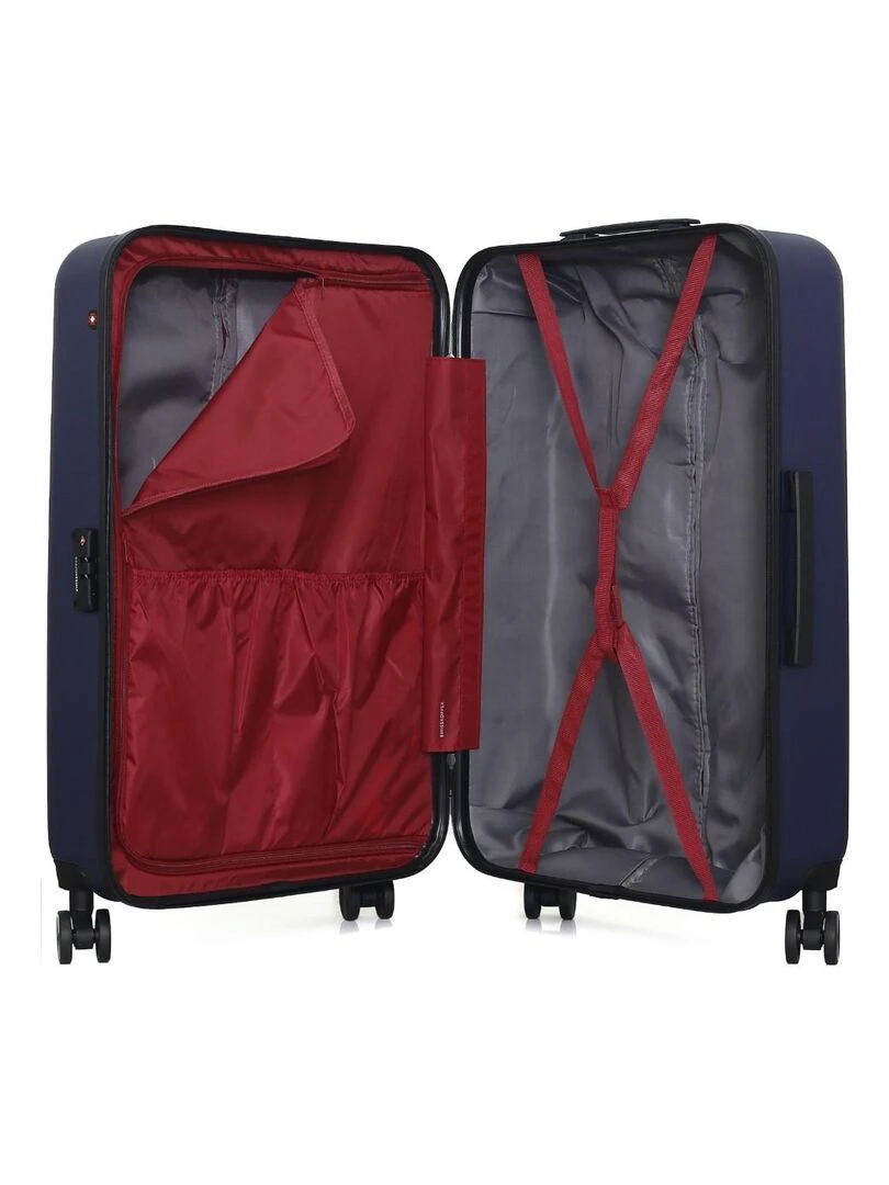 SWISS KOPPER   VALISE GRAND FORMAT ABS WIL 4 ROUES 75 CM   Bleu marine