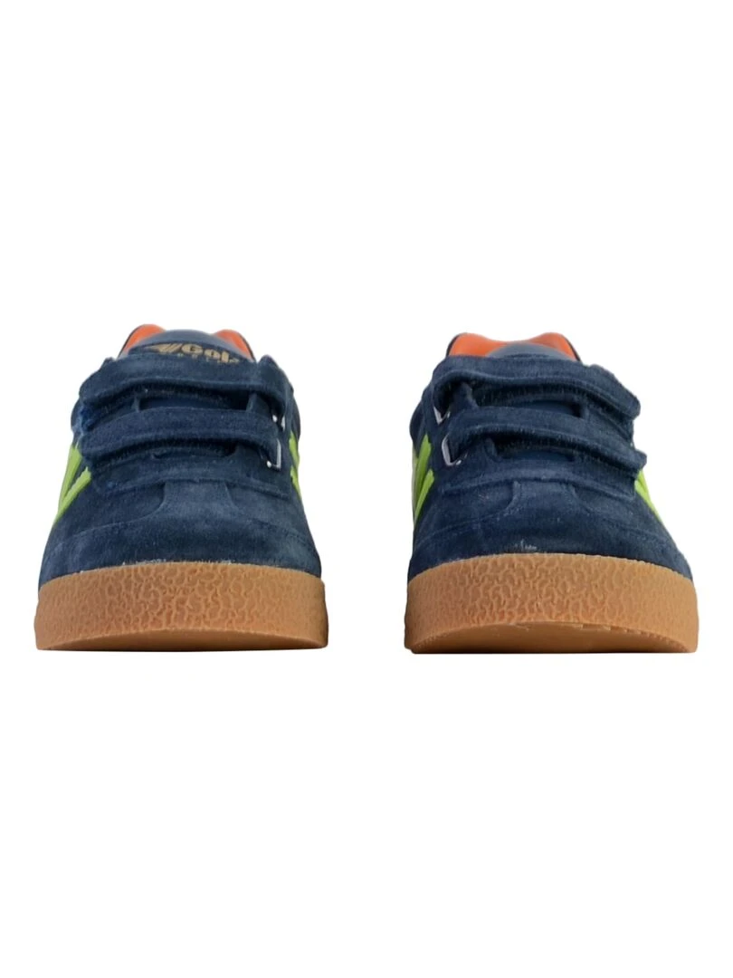 Basket Cuir Enfant Gola Barrier Strap   Bleu marine
