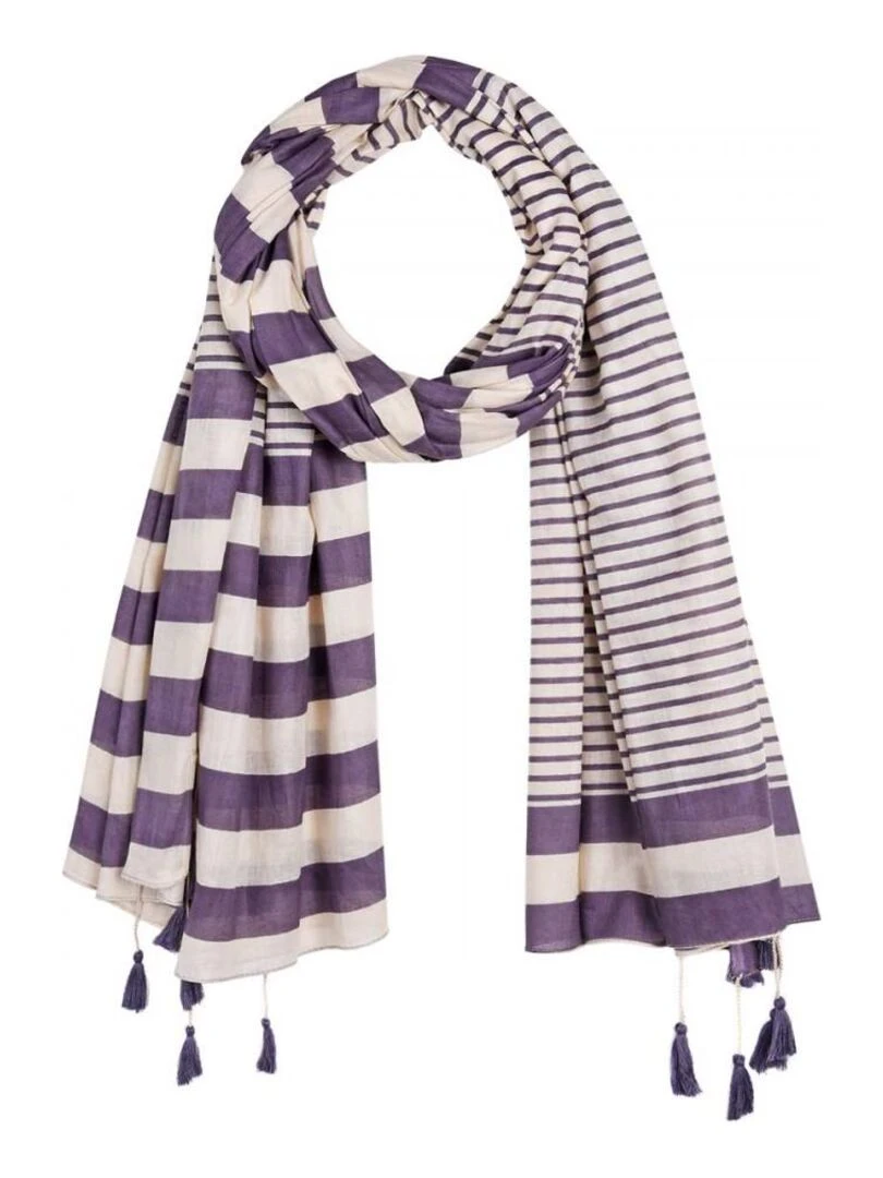 Foulard marinière Violet aubergine