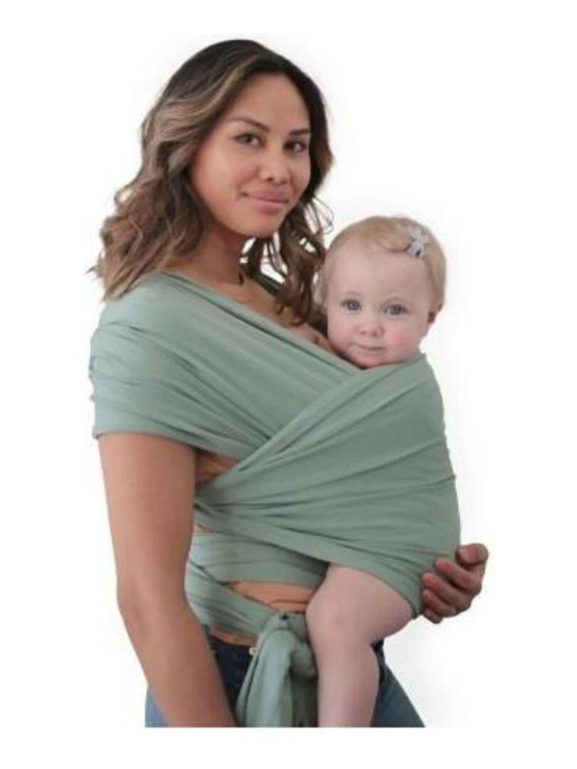 Echarpe de portage bébé Mushie vert Mushie Vert