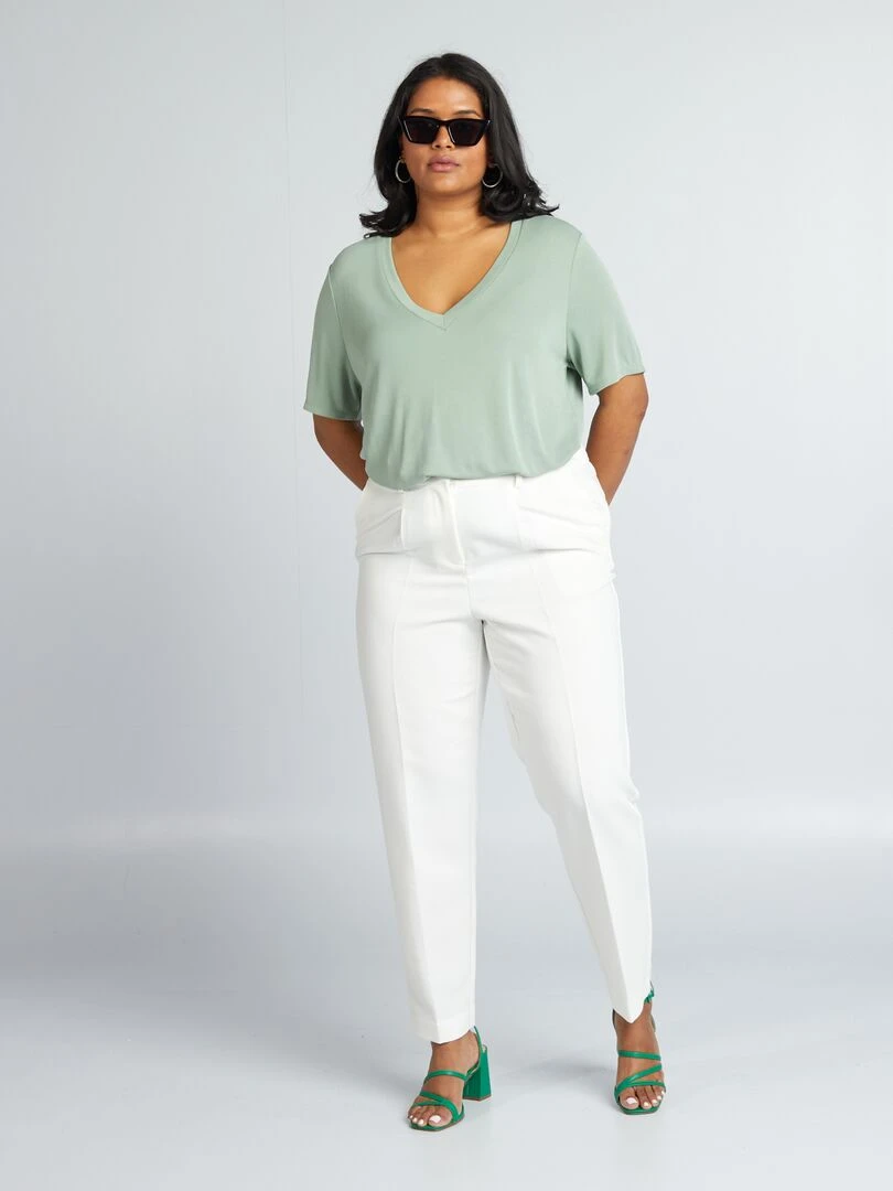 T shirt manches courtes stretch Vert