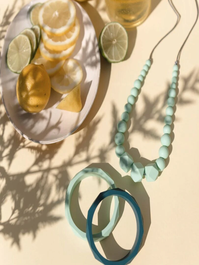 Collier d'allaitement Minthalo Vert d'eau