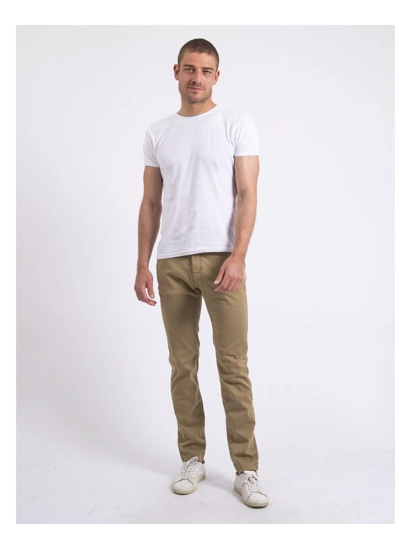 Pantalon chino slim CODY   Beige