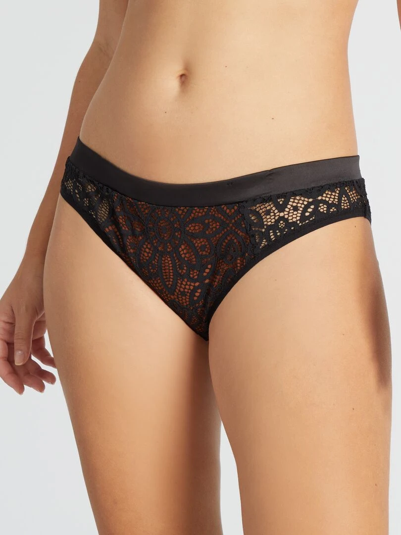 Culotte en dentelle 'Envie de Lingerie' Noir