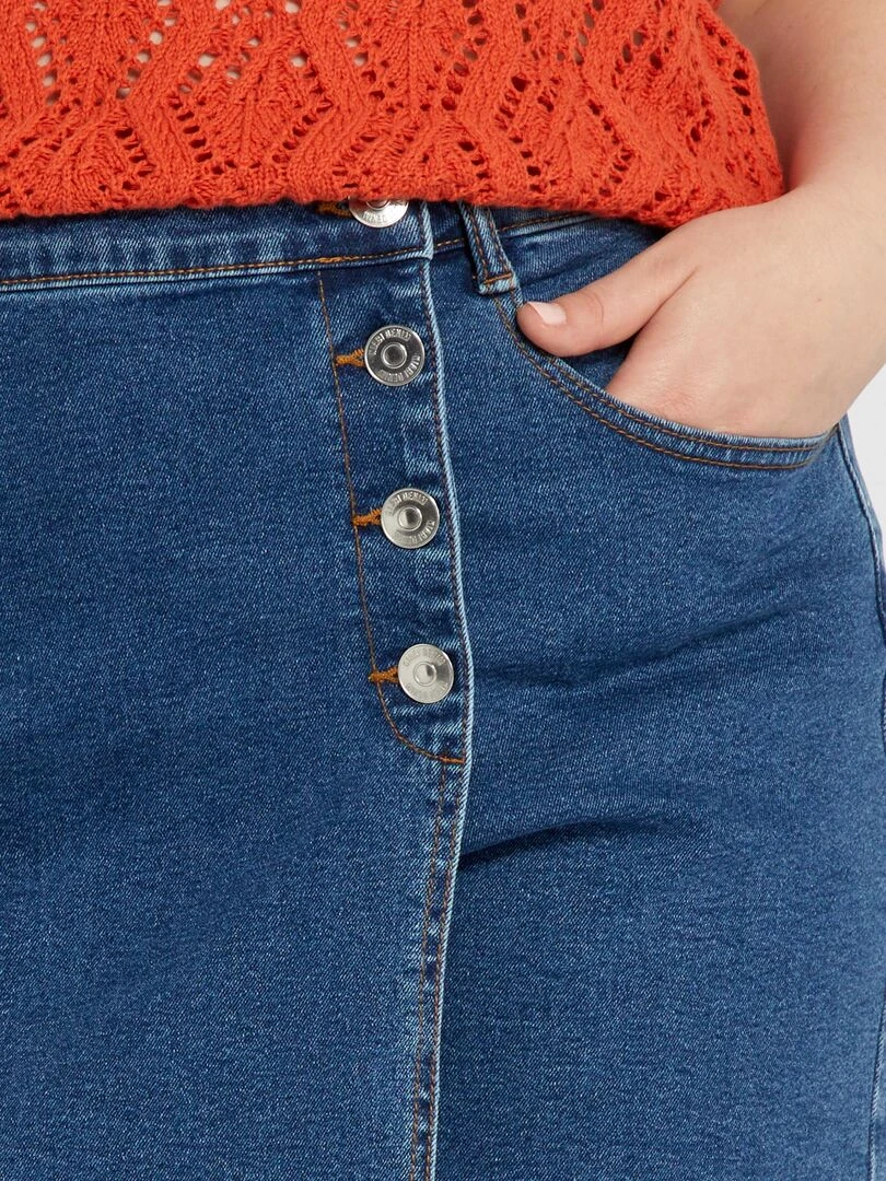 Jupe short en denim   Bleu