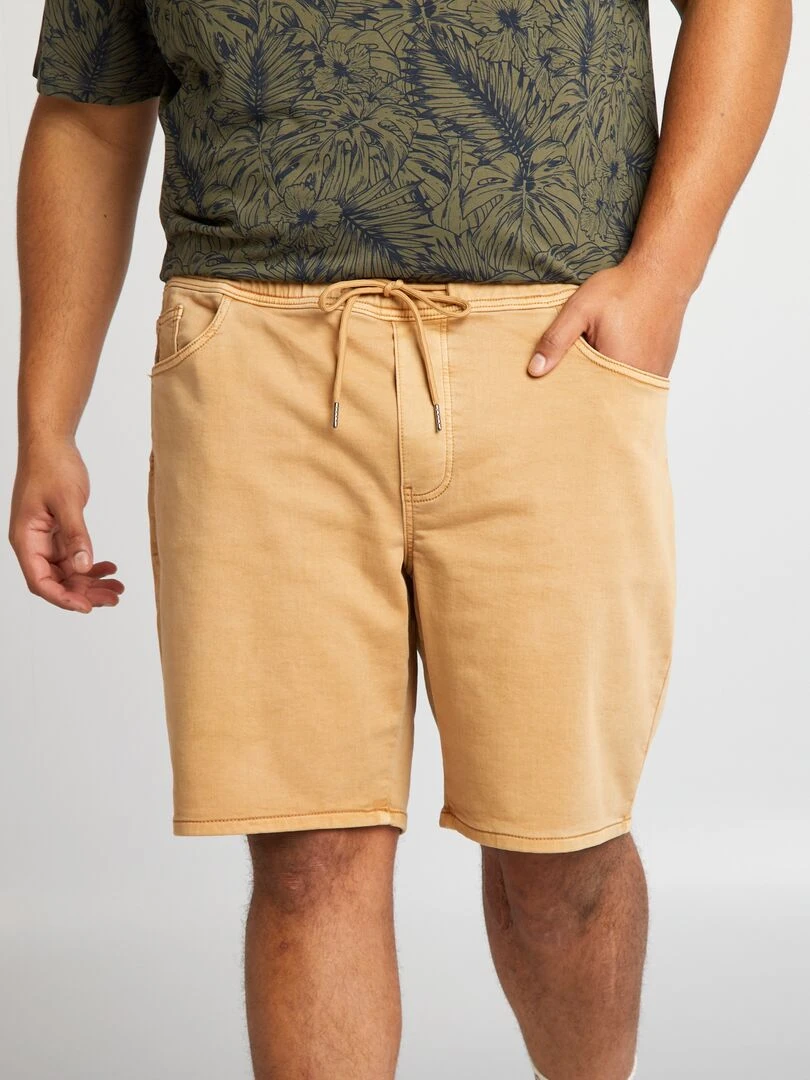 Bermuda stretch uni Camel