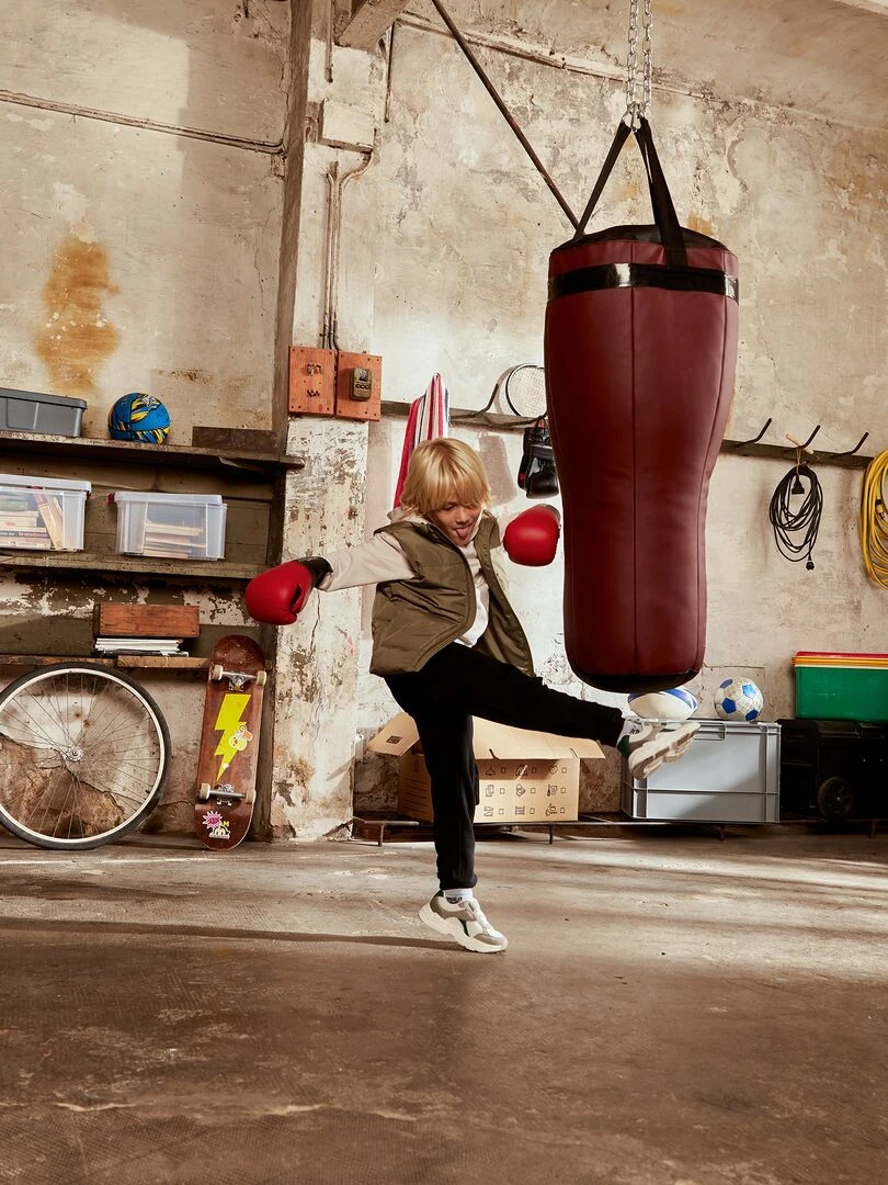 Doudoune matelassée sans manches   Vert