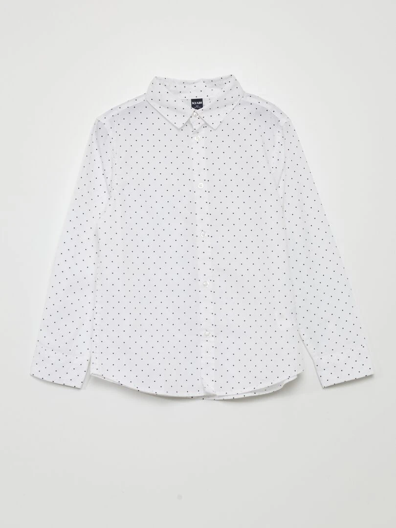 Chemise en popeline Blanc