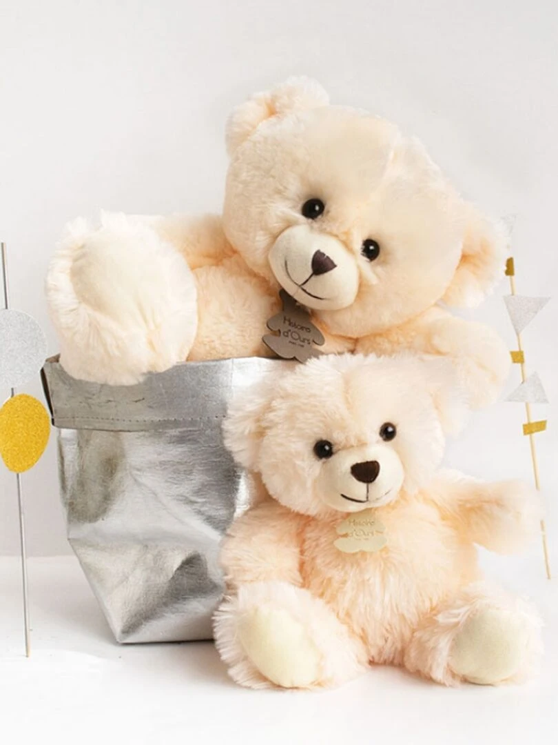 Peluche ours Bellydou écru (30 cm)   Ecru